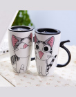 Cute Cat Ceramiki Kubek Kawy Z Pokrywką Duża Pojemność 600 ml Zwierząt Kubki kreatywny Drinkware Kawy Filiżanki Nowość Prezenty 