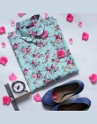 Dioufond Kobiety Lato Bluzki Vintage Floral Bluzka Z Długim Rękawem Koszula Kobiety Camisas Femininas Kobiet Topy Moda Bawełnian