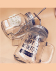 Mason Jar Butelka Metalową pokrywą z smoothie Kubki Klasyczne Izolowane Tumbler Wody-sized Słomki bpa 455 ml H1107