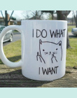 Transhome Kreatywny Kot Kubki Do Kawy Ceramiczny Kubek Zabawny Kot I ZROBIĆ to, CO CHCĘ Środkowy Palec Kubki Do Kawy I Herbaty m