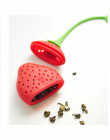1 pc piękny Do Ponownego Użycia Foof bezpieczne Silikon Red Strawberry Kształt Liści Herbaty Torba Uchwyt Kawa Herbata Cios Filt