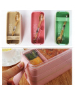 900 ml Zdrowe Materiał Pudełka Bento Lunch Box 3 Warstwa Słomy Pszenicy Mikrofalowe Obiadowy Lunchbox Pojemnik Do Przechowywania