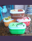 Wysoka Jakość Cartoon Zdrowe Plastikowe Lunch Box 600 ml Pudełka Bento Żywności Pojemnik Obiadowy Lunchbox Sztućce