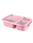 Lunch Box Ze Słomy Pszenicy Biodegradacji Mikrofalowe pojemniki na żywność z przegródkami Bento Box Pudełko Do Przechowywania Ży