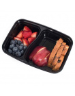 10 sztuk/zestaw 2 Komora Posiłek Prep Pojemnik Z Tworzywa Sztucznego Żywności Bento lunch Box Piknik Ekologiczny Z Pokrywką Mikr