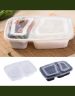 10 sztuk/zestaw 2 Komora Posiłek Prep Pojemnik Z Tworzywa Sztucznego Żywności Bento lunch Box Piknik Ekologiczny Z Pokrywką Mikr