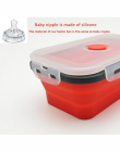 EPASUN Silikonowe Składane Bento Box Składany Przenośny Lunch Box dla Żywności Obiadowy Żywności Pojemnik Żywności Miska Dla Dzi
