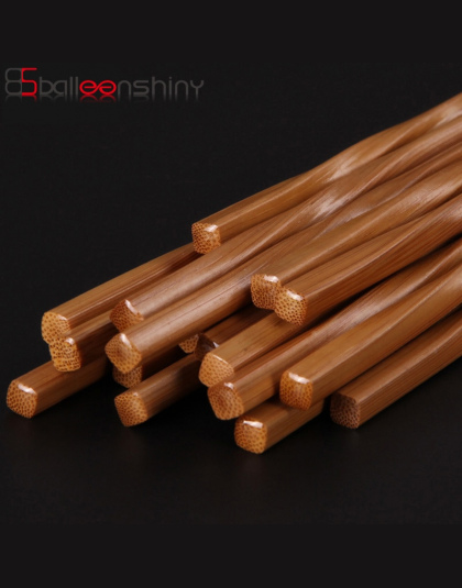 BalleenShiny Handmade Natural Falista Drewniane Pałeczki Zdrowe Chiński Chop Sticks Wielokrotnego Użytku Hashi Sushi Food Stick 