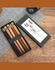 Doatry Nowy 5 Pairs Japoński Koreański Wielorazowe Pałeczki Pałeczki Drewniane Buk Naturalny Chiński Zestaw Handmade Gift Pack