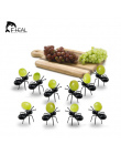 FHEAL 12 sztuk/zestaw Śliczne Mini Mrówka Owoców Deser Widelec Eco Friendly Plastikowe Proste Dekoracje Kitchen Bar Dzieci Stoło