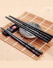 1 para Japoński pałeczki Stopu Antypoślizgowe Sushi Food kije Chop Sticks Zestaw Chiński Prezent palillos japoneses wielorazowe 