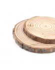5 rozmiary Naturalne Drewniane Okrągłe Kromka Cup Mat Coaster Kubek Kawy i Herbaty Uchwyt na Napoje DIY Stołowe Decor Trwałe