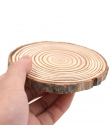 5 rozmiary Naturalne Drewniane Okrągłe Kromka Cup Mat Coaster Kubek Kawy i Herbaty Uchwyt na Napoje DIY Stołowe Decor Trwałe