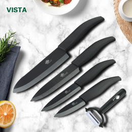 Noże ustawić Nóż Ceramiczny zestaw 3 4 5 6 cal Cyrkonu Ceramiczne Czarne i białe Ostrza Gotowania Okrawki Owoce Chef noże