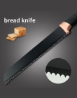 Noże Kuchenne ze Stali nierdzewnej Zestaw 3 sztuk 5CR15 Japoński Styl Chef Nóż do Chleba Mięso Tasak nóż Kuchenny Nóż Kuchenny A