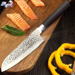 Nóż kuchenny 7 Cali Master Chef Noże Japońskie Nóż Santoku Do mięsa Tasak Wysokiej Jakości Ze Stali Nierdzewnej