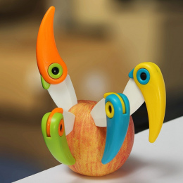 Mini Ptak Tukan Ceramiczny Nóż Składany Kieszonkowy Nóż Do Owoców Nóż Ceramiczny Kolorowy ABS Uchwyt Narzędzia Kuchenne