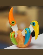 Mini Ptak Tukan Ceramiczny Nóż Składany Kieszonkowy Nóż Do Owoców Nóż Ceramiczny Kolorowy ABS Uchwyt Narzędzia Kuchenne