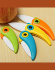 Śliczne Mini Ptak Ptak Ceramiczny Nóż Składany Kieszonkowy Nóż Owoców Nóż Ceramiczny Z Kolorowe ABS Uchwyt Narzędzia Kuchenne Ga
