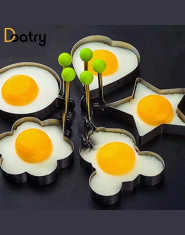 5 sztuk/zestaw Smażenia Jajko Jajko Formy Herbatniki Ze Stali Nierdzewnej Pierścienie Formy 5 Kształt Egg Pancake Pierścień Omle
