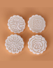 50g 4 + 1 Chińskie kwiaty Mooncake Mold Ręcznie Ciśnienia Formy 1 Baryłkę 4 Znaczki DIY kremówka cukierki Ciasto dekoracyjne Nar