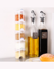 WALFOS 5 sztuk/zestaw Kithcne Kreatywny Przejrzyste Puszki Przyprawy Kuchenne Cylindra Butelki Przyprawa Pieprz Spice Rack Okno