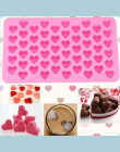 Kuchnia Pieczenia Narzędzia 55 Otwory Słodkie Serce Styl Silikon Chocolate Mold Ice Cukierki Lolly Muffin Formy Valentine Prezen
