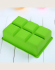 1 PC Nowość 6-Square Miękka Silikonowa Tacka Na Kostki Lodu Ice Maker Galaretki Pudding Formy Darmowa Wysyłka