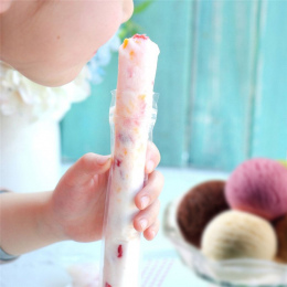100 sztuk/paczka FDA Popsicles Form Z Tworzyw Sztucznych Torby Lodów Zamrażarka Pop Formy Podejmowania DIY Jogurt Napoje Letnie 