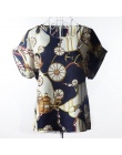 2018 nowy Duży rozmiar kobiety drukarnie bluzka ptak bat koszula krótki rękaw szyfon blusas femininas roupas lato style