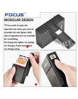 Brand New Ciagrette Holder Box ze Zdejmowanym USB Elektroniczny Bezpłomieniową Wiatroodporny Lżejsze Tytoń Papierosowy Case Zapa
