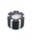 3 warstwy Poker Chip Styl Zioła Ziołowe Szlifierka Tytoniu Chwastów Szlifierki Palenia Akcesoria gadżet Czerwony/Zielony/Czarny