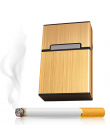 2018 Osobowości Twórczej Aluminium Palenia Papierosów Case Moda Mężczyźni Cigar Tobacco Posiadacz Kieszeń Box Pojemnik Pudełko