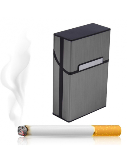 2018 Osobowości Twórczej Aluminium Palenia Papierosów Case Moda Mężczyźni Cigar Tobacco Posiadacz Kieszeń Box Pojemnik Pudełko