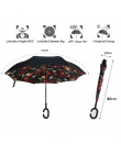 Yesello Składane Odwrotnej Parasol Podwójna Warstwa Odwrócony Wiatroszczelna Deszcz Samochodu Parasole Dla Kobiet
