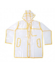 Przejrzyste Deszcz Płaszcz Winylu PVC Wodoodporna Raincoat Zewnątrz Podróży Runway Kapturem Poncho Deszczu Płaszcze Damskie Prze
