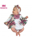 MUQGEW 2 sztuk Maluch Dzieci Dziewczyna Floral Print Dress + Pałąk Outfits Ubrania Zestaw roupa infantil menina roupa de bebe te