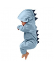 MUQGEW Noworodka Baby Boy Dziewczyna Dinozaurów Z Kapturem Romper Kombinezon Outfits Ubrania Kawaii Stałe Odzież kombinezon Dla 