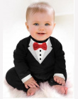 Baby Boy Romper Niemowlę Toddle baby Garnitur Mały Gentleman Odzież z muszka Dziecko Kombinezon Dla Dzieci bebe Odzież Kombinezo