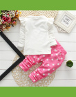 Newborn Baby Girl Odzież 2018 Wiosna Jesień Polka Dot Długi Rękaw T-shirt + Spodnie Dzieci Sprzętu Bebes Jogging Dresy Garnitury