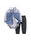 2018 bebes baby boy dziewczyny ubrania zestaw bodys bébés bawełna sweter z kapturem + spodnie + ciała 3 częściowy zestaw noworod