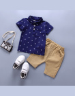BibiCola Chłopcy Odzież Ustawia Letnie Dziecko Chłopców Ubrania Garnitur Gentleman Style Polo Koszula + Spodnie 2 sztuk Ubrania 