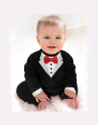 Bibihou 2018 Nowe Newborn Baby Pajacyki Odzież Dzieci Chłopcy Odzież Tie Gentleman Bow Wypoczynek Malucha One-pieces Bebe Kombin