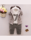 BibiCola maluch Ubrania Baby Boy Odzież zestaw Sportowe Garnitury moda Z Kapturem + T koszula + Spodnie 3 sztuk Chłopców dres Ze