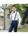 Wysokiej Jakości dzieci odzież ustaw chłopcy garnitur ubrania mundurek szkolny uczeń kostium biała koszula spodnie nastolatek pa