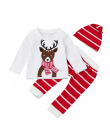 LONSANT Noworodka 2018 Baby Boy Dziewczyna Boże Narodzenie Deer Drukuj Z Długim Rękawem Topy + Spodnie + Cap Stroje dla 0- 2 t U