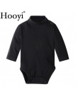 Hooyi Baby Boy Ubrania 100% Bawełna Czysta Stałe Golfem Newborn Body Odzież z krótkim rękawem Topy 0 1 2 3 Lat PJS przedwczesny 