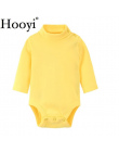 Hooyi Baby Boy Ubrania 100% Bawełna Czysta Stałe Golfem Newborn Body Odzież z krótkim rękawem Topy 0 1 2 3 Lat PJS przedwczesny 