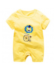 Baby pajacyki lato 100% bawełna noworodka odzież baby boy dziewczyny krótki rękaw Kombinezony niemowlę maluch Ubrania new born p