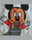 Baby Pajacyki Z Długim Rękawem Bawełna Baby Girl Ubrania Kreskówka Mickey Minnie Baby Boy Romper + Czapka + Spodnie Noworodka od